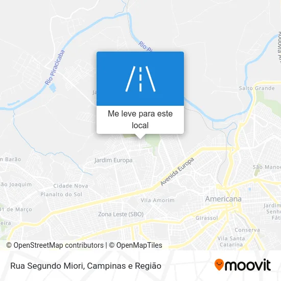 Rua Segundo Miori mapa