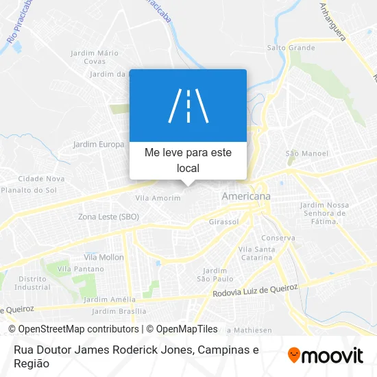 Rua Doutor James Roderick Jones mapa