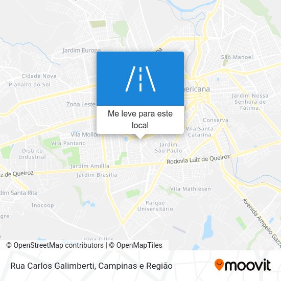 Rua Carlos Galimberti mapa