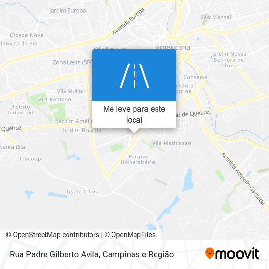 Rua Padre Gilberto Avila mapa