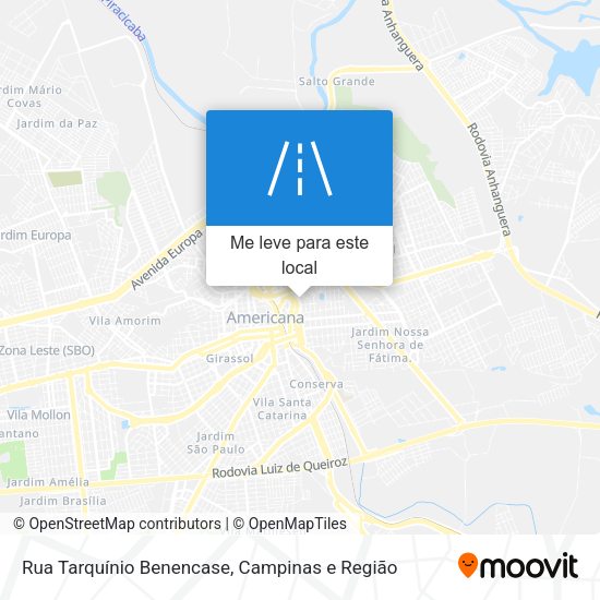 Rua Tarquínio Benencase mapa