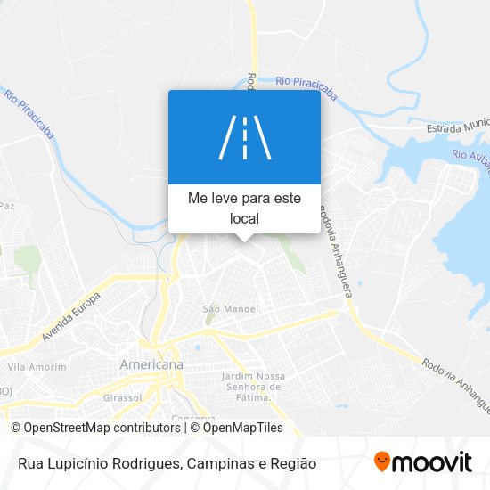 Rua Lupicínio Rodrigues mapa