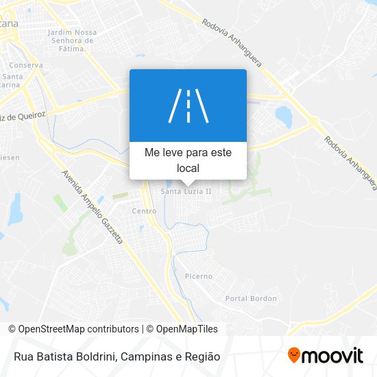 Rua Batista Boldrini mapa