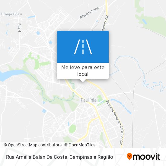 Rua Amélia Balan Da Costa mapa