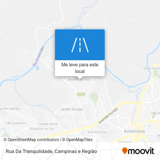 Rua Da Tranquilidade mapa