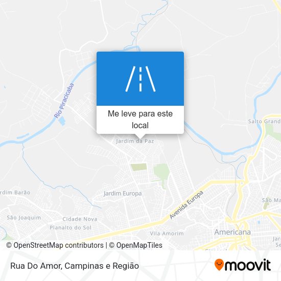 Rua Do Amor mapa