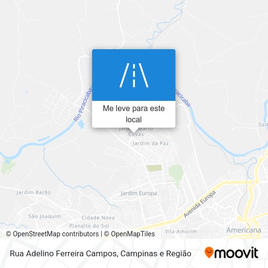 Rua Adelino Ferreira Campos mapa