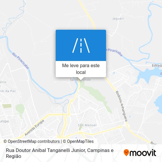 Rua Doutor Aníbal Tanganelli Junior mapa