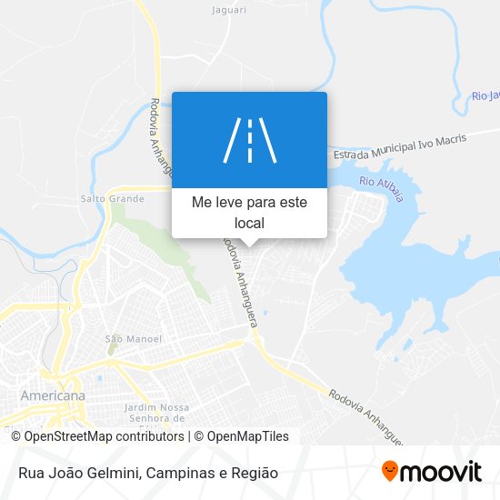 Rua João Gelmini mapa