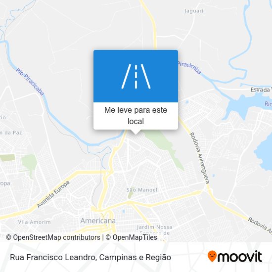Rua Francisco Leandro mapa