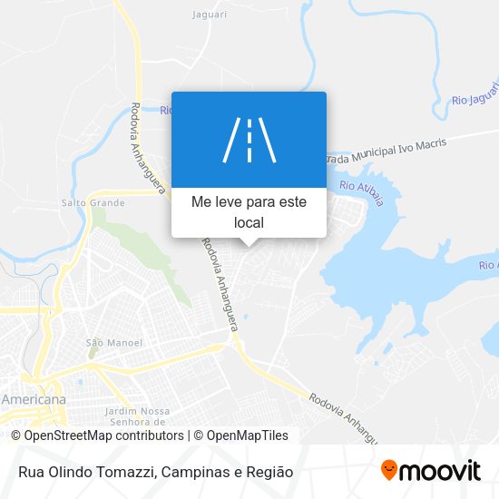 Rua Olindo Tomazzi mapa
