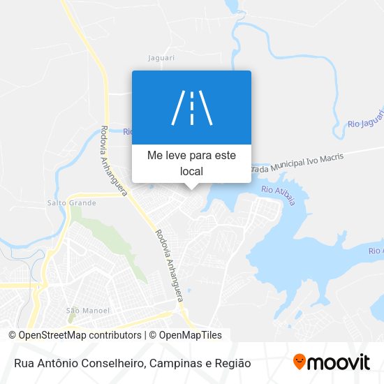 Rua Antônio Conselheiro mapa
