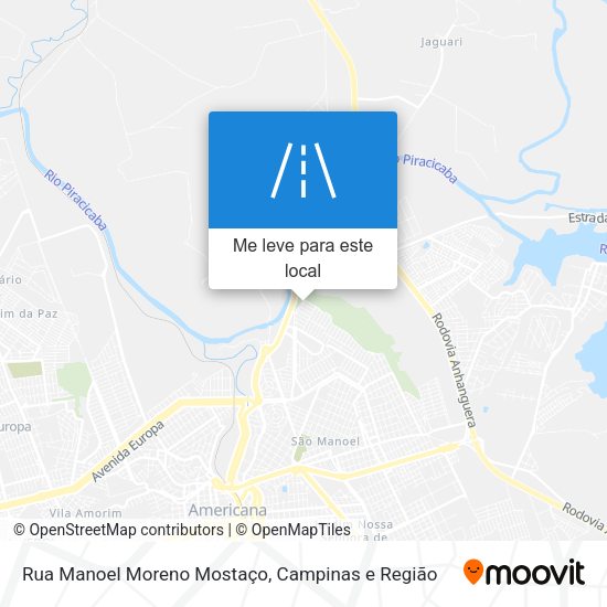 Rua Manoel Moreno Mostaço mapa