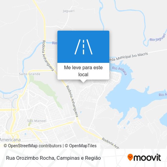 Rua Orozimbo Rocha mapa