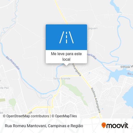 Rua Romeu Mantovani mapa