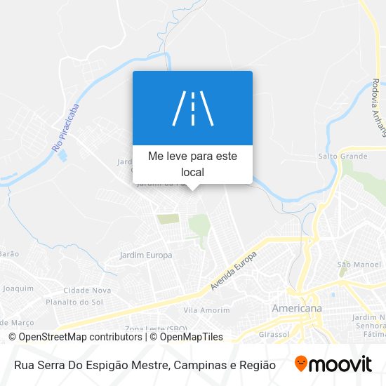Rua Serra Do Espigão Mestre mapa