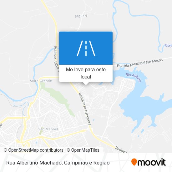 Rua Albertino Machado mapa