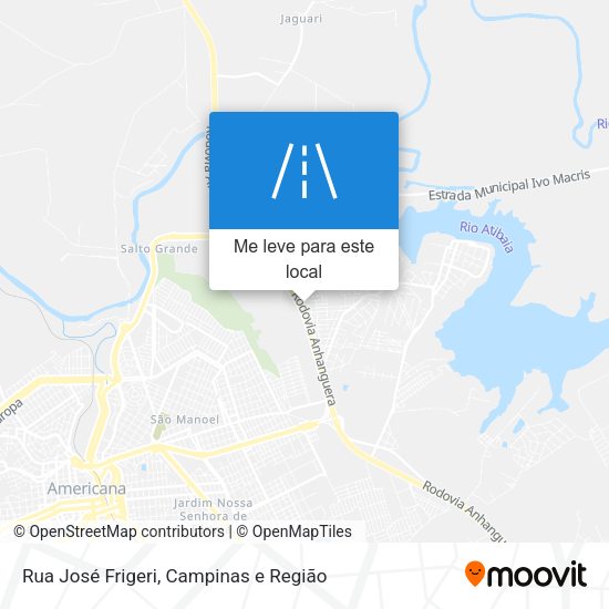 Rua José Frigeri mapa