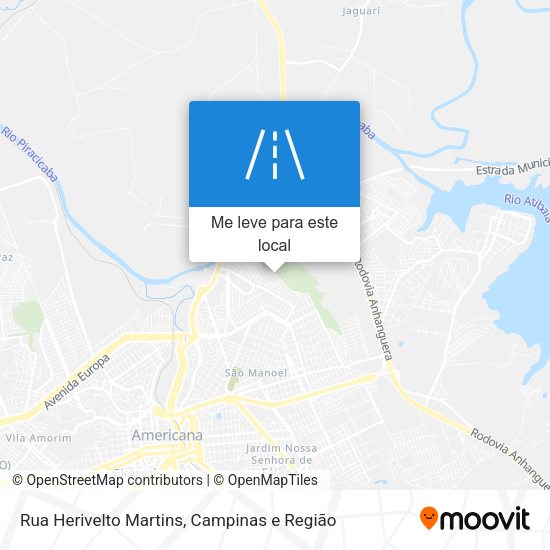 Rua Herivelto Martins mapa