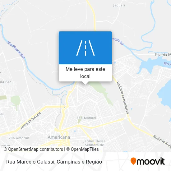 Rua Marcelo Galassi mapa