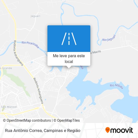 Rua Antônio Correa mapa