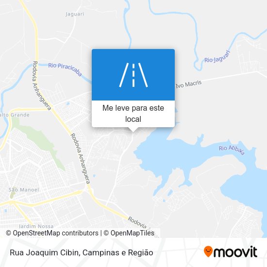 Rua Joaquim Cibin mapa