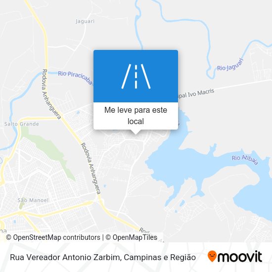 Rua Vereador Antonio Zarbim mapa