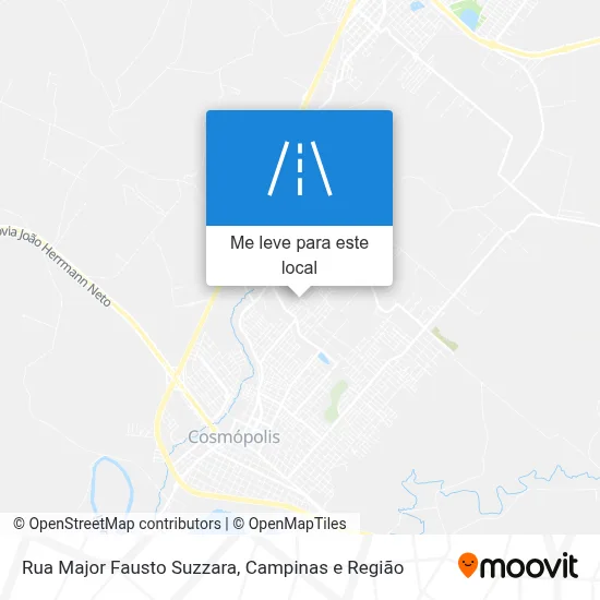 Rua Major Fausto Suzzara mapa