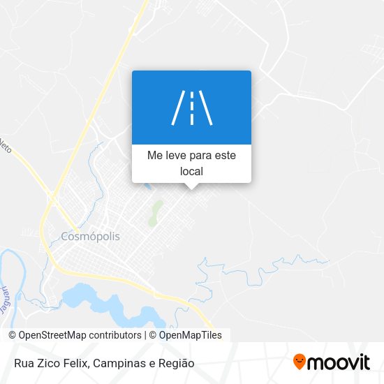 Rua Zico Felix mapa