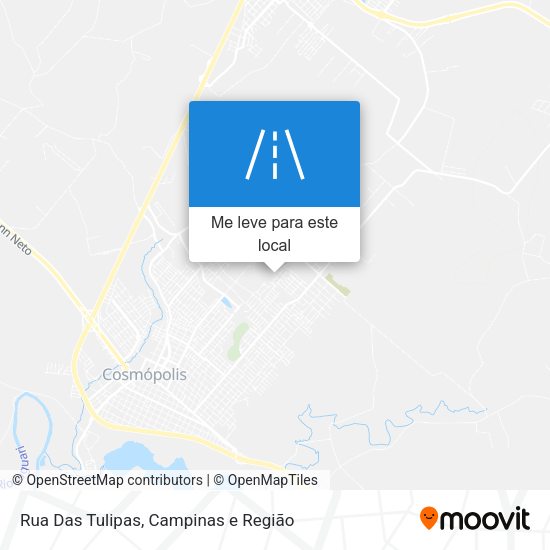 Rua Das Tulipas mapa