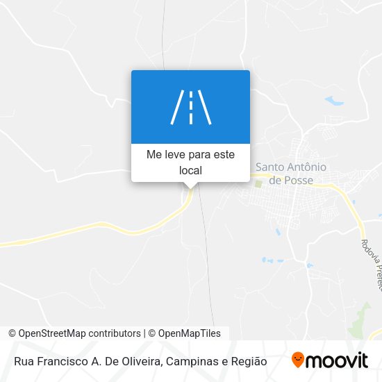 Rua Francisco A. De Oliveira mapa