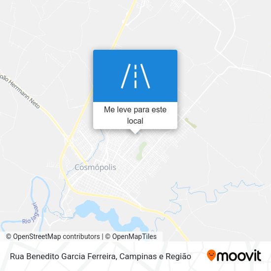 Rua Benedito Garcia Ferreira mapa