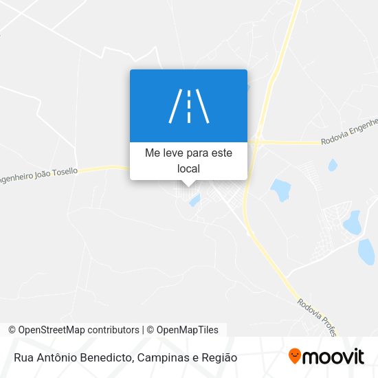 Rua Antônio Benedicto mapa