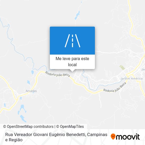 Rua Vereador Giovani Eugênio Benedetti mapa