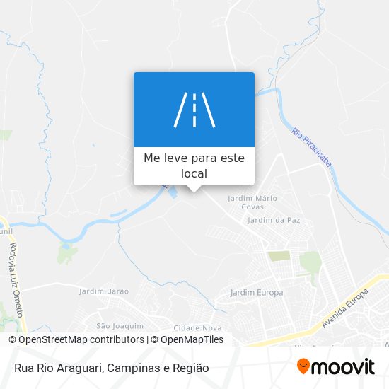 Rua Rio Araguari mapa