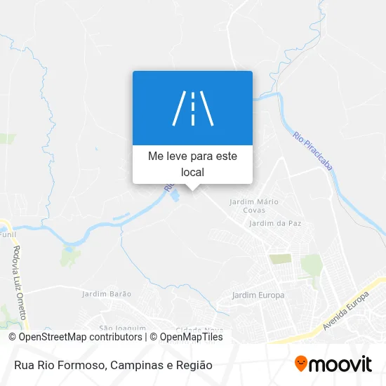 Rua Rio Formoso mapa