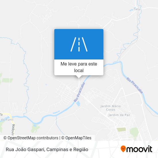 Rua João Gaspari mapa