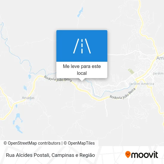 Rua Alcides Postali mapa