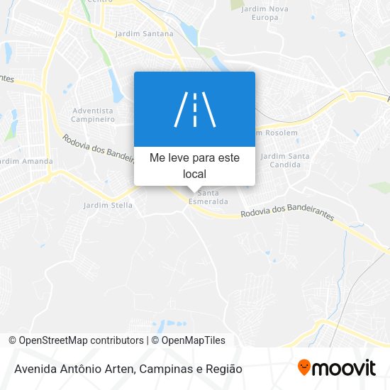 Avenida Antônio Arten mapa