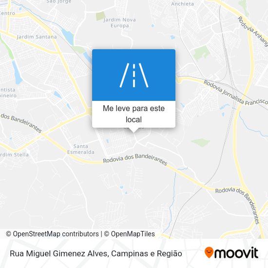 Rua Miguel Gimenez Alves mapa