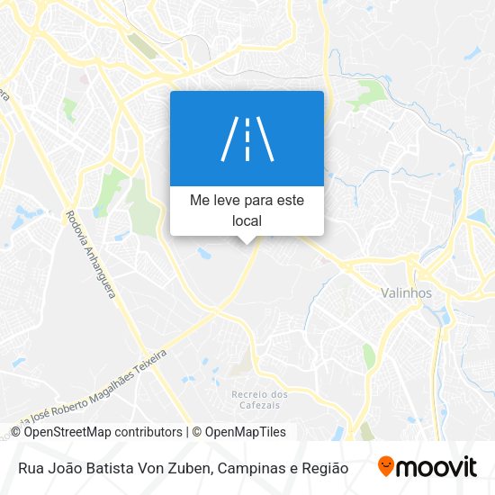 Rua João Batista Von Zuben mapa