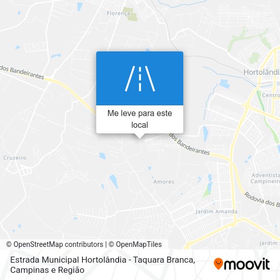 Estrada Municipal Hortolândia - Taquara Branca mapa