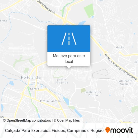 Calçada Para Exercícios Físicos mapa