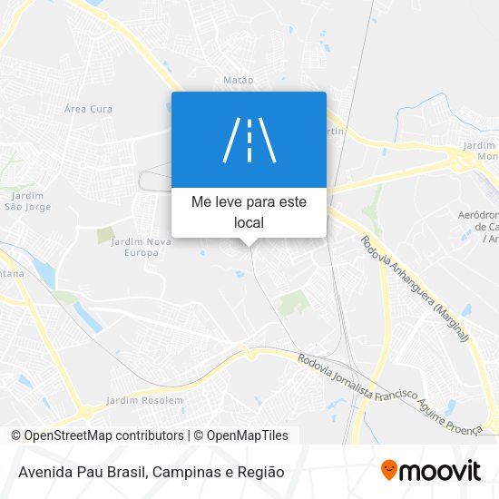 Avenida Pau Brasil mapa