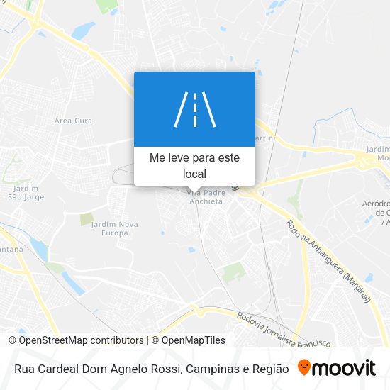 Rua Cardeal Dom Agnelo Rossi mapa