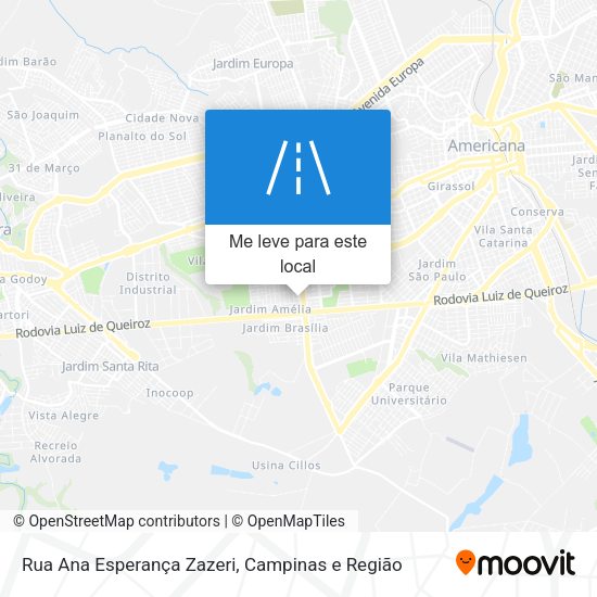 Rua Ana Esperança Zazeri mapa