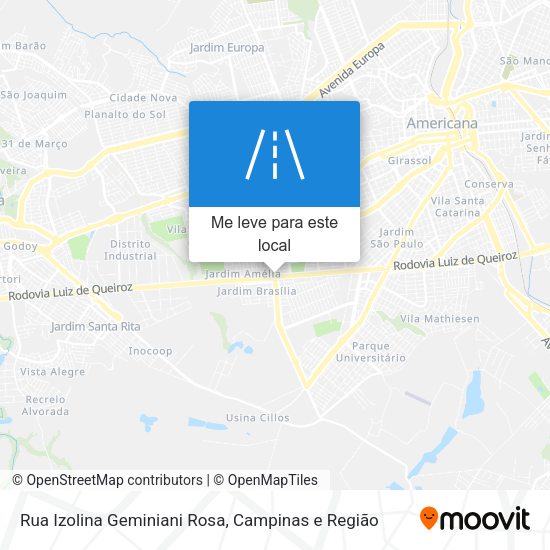 Rua Izolina Geminiani Rosa mapa