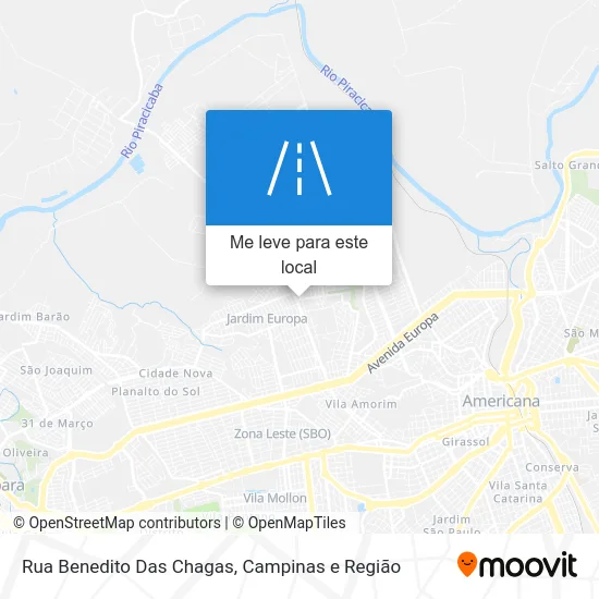 Rua Benedito Das Chagas mapa