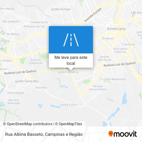 Rua Albina Basseto mapa
