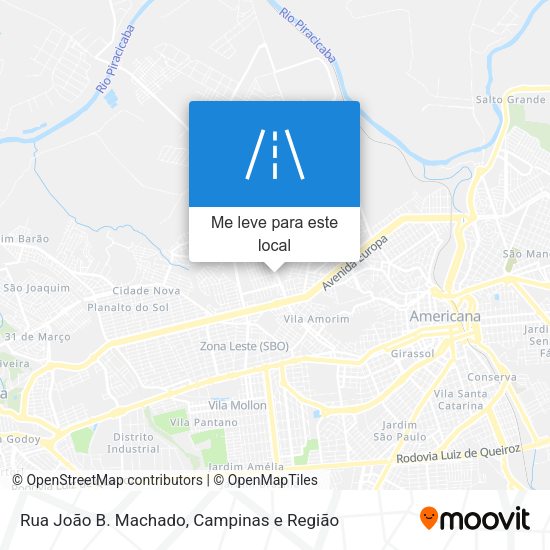 Rua João B. Machado mapa